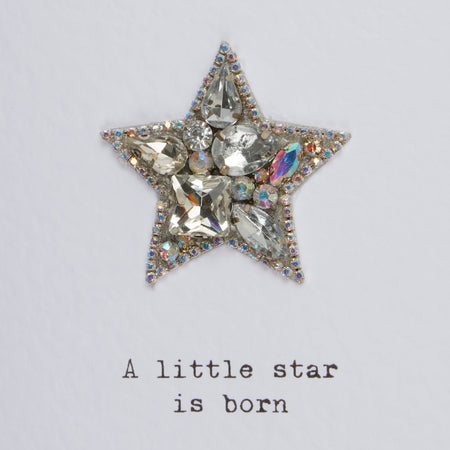 Luna Loves - Embellished Star Baby Card