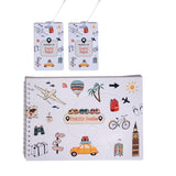 Travel Doodle Book & Luggage Tag Set