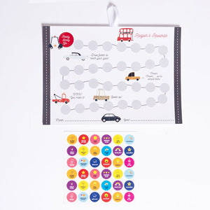 Party Favour: Transport Reward Chart & Sticker Sheet