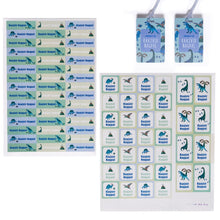 Load image into Gallery viewer, Sticker &amp; Luggage Tag Set - Dinosaur
