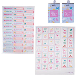 Sticker & Luggage Tag Set - Unicorn