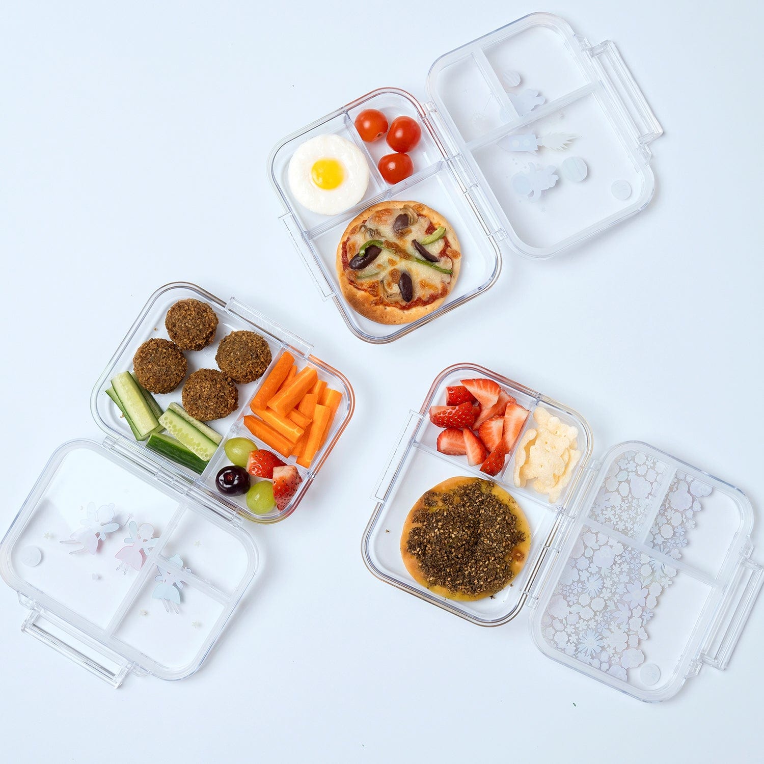 Floral Snack Box - 3 Compartments