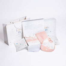 Load image into Gallery viewer, Organic Cotton Heart Sleepsuit &amp; Bib Set
