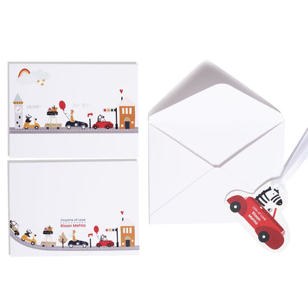 Personalised Notecard & Shape Tag Set of 15 - Transport