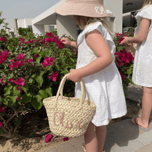 Load image into Gallery viewer, More Than Words - Little Beach Bag &amp; Sun Hat Set

