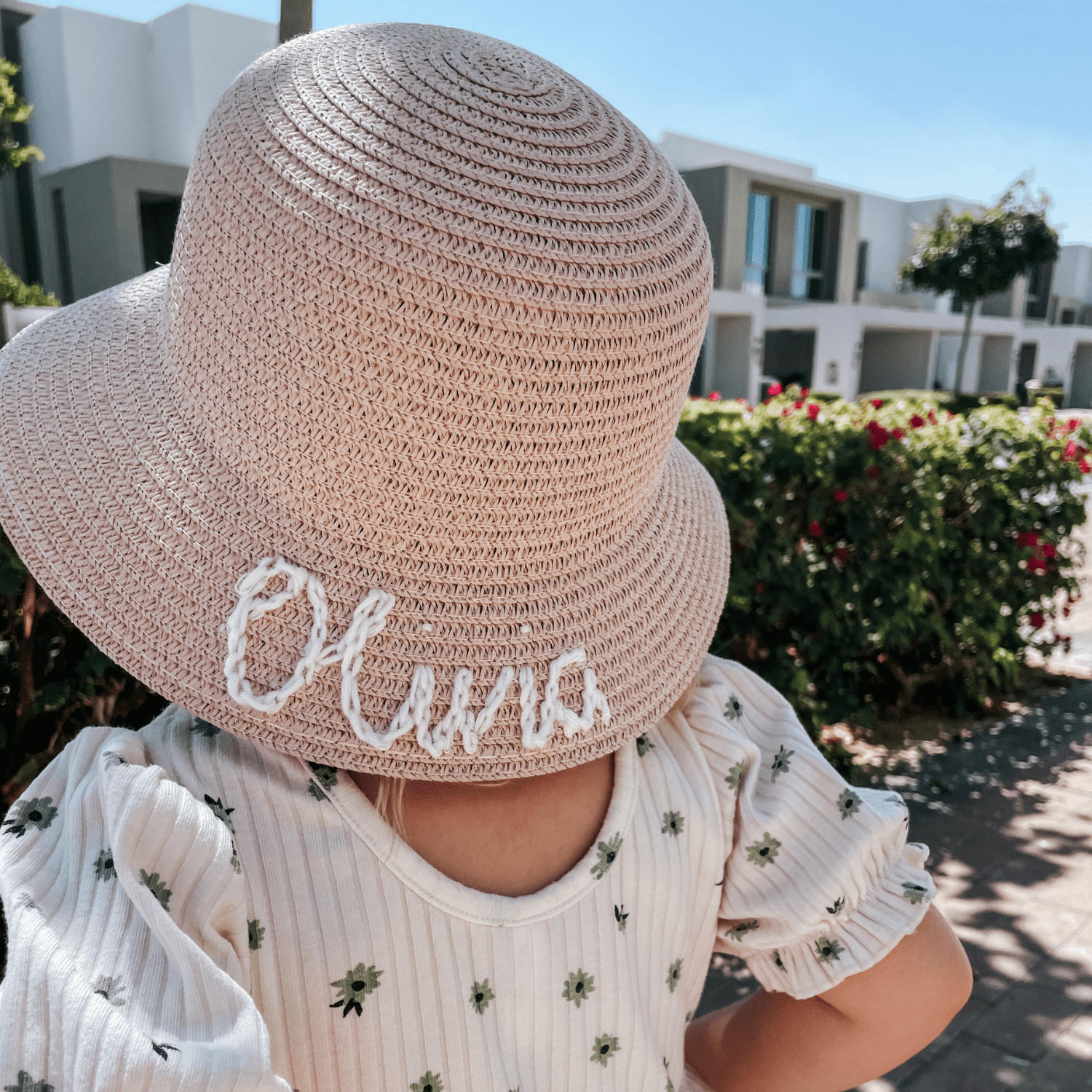 Beach bag and hat top set