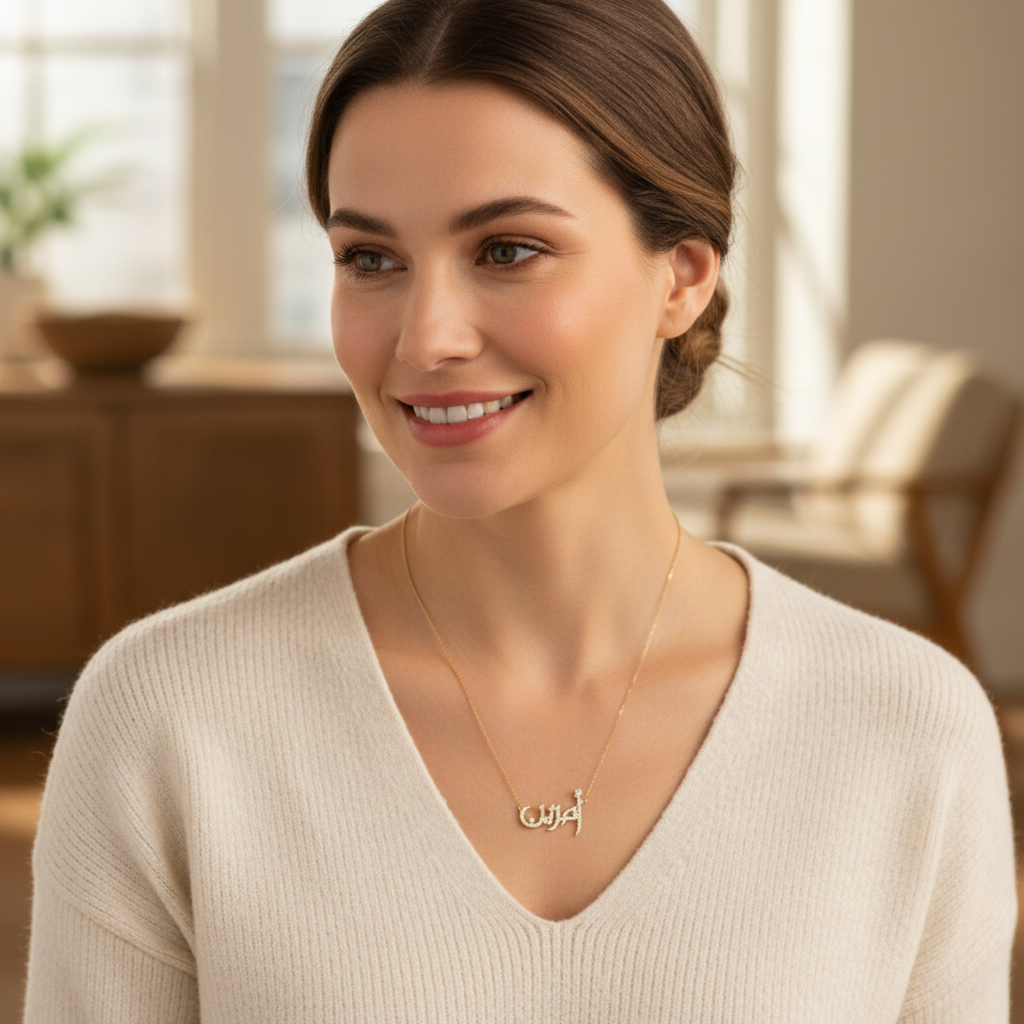 Single Name Gold Necklace