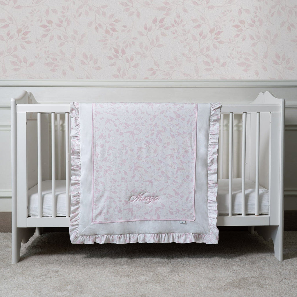 Birdsong Ruffle Baby Blanket