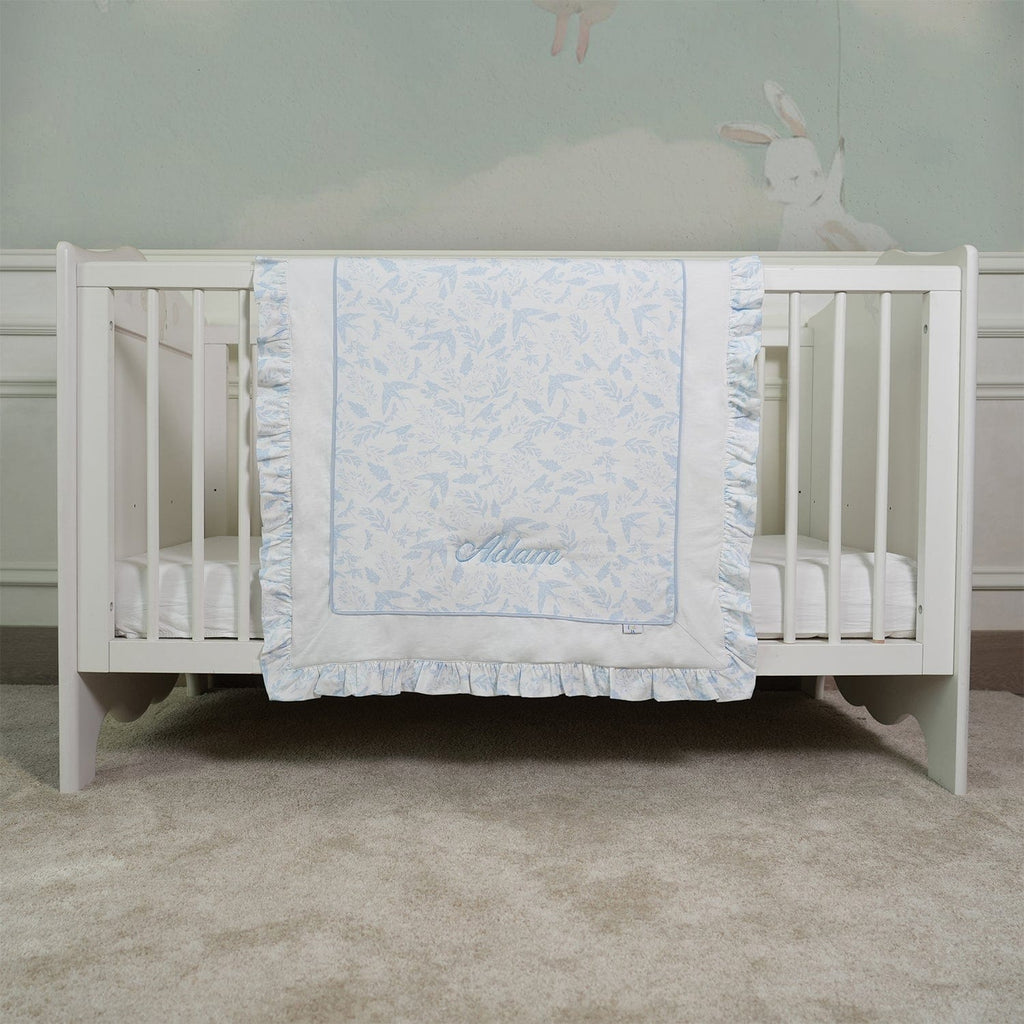 Birdsong Ruffle Baby Blanket