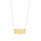 Four Sided Name Necklace with Diamonds