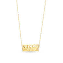 Load image into Gallery viewer, Five Sided Name Necklace with Diamonds
