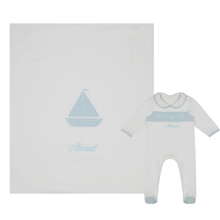Load image into Gallery viewer, Sailboat Dreams Baby 2-Pc Gift Set
