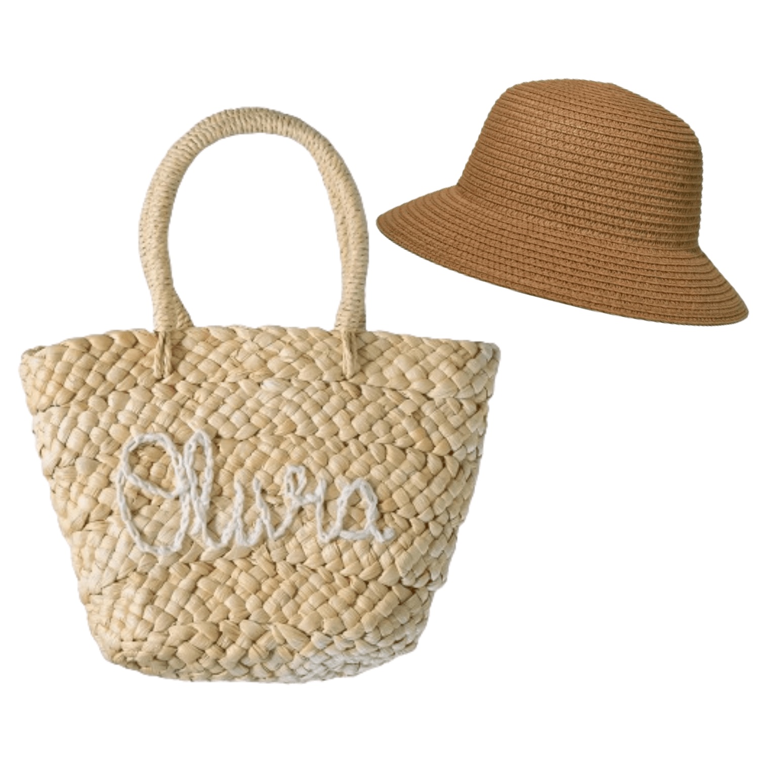 Beach bag and hat set discount