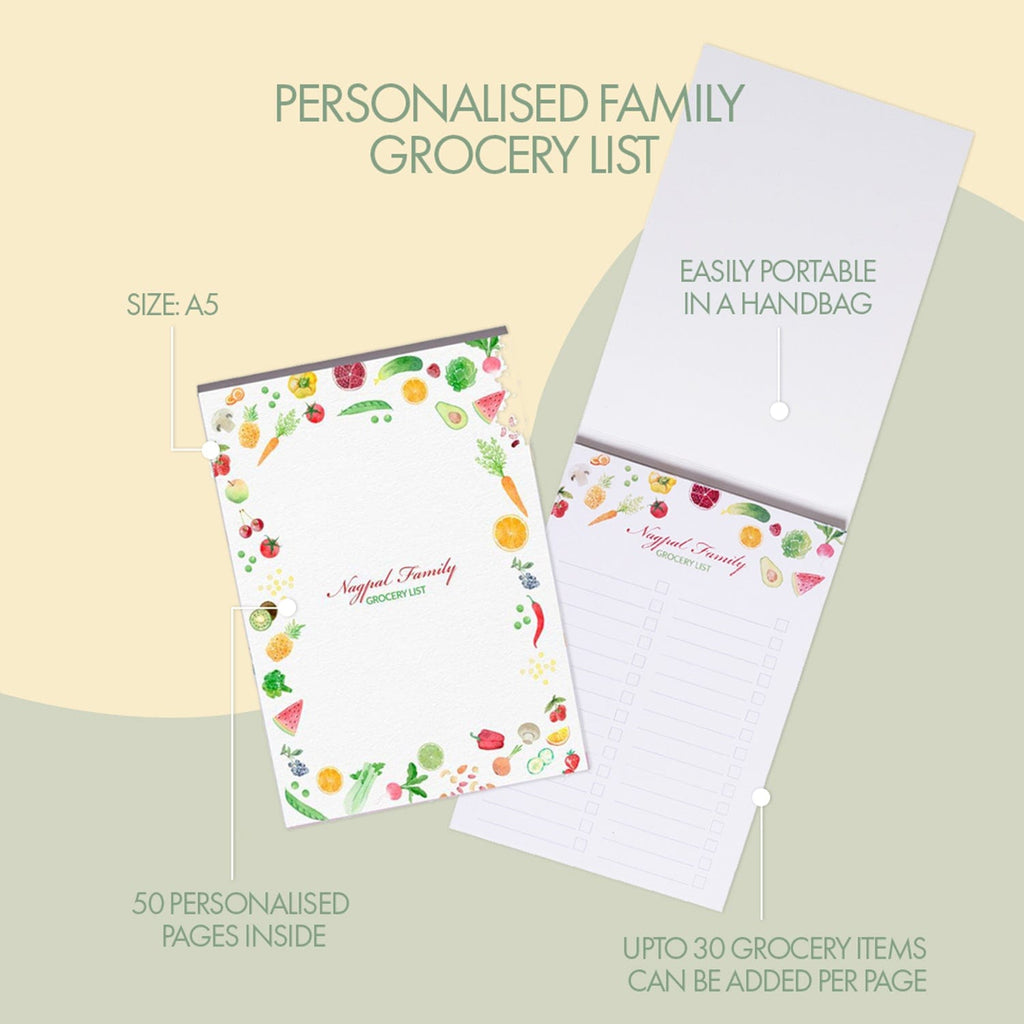 A5 Grocery Notepad - Kitchen Theme