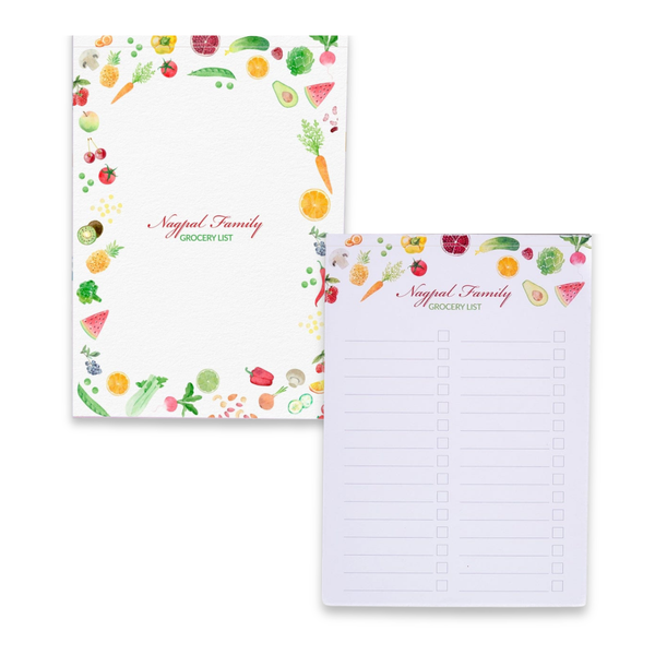 A5 Grocery Notepad - Fruit Theme