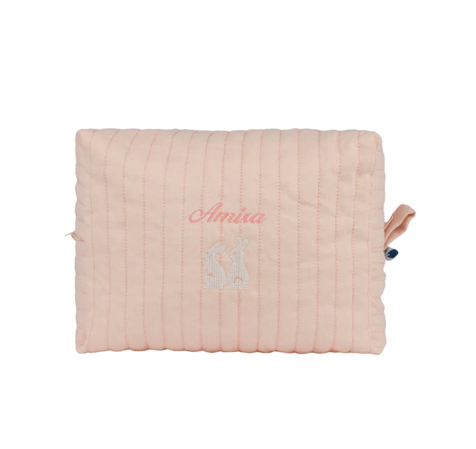 Pink Bunny Quilted Pouch
