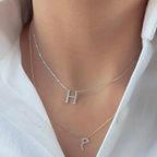 Single Initial Diamond Necklace