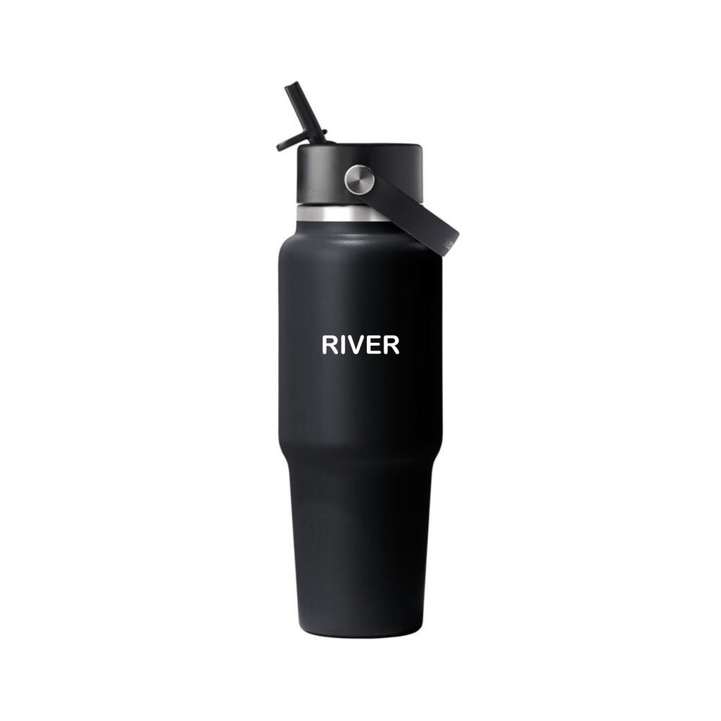 Wide Mouth Travel Bottle with Flex Straw Cap