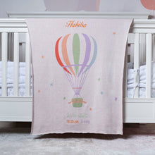 Load image into Gallery viewer, Hot Air Balloon Keepsake Knit Blanket
