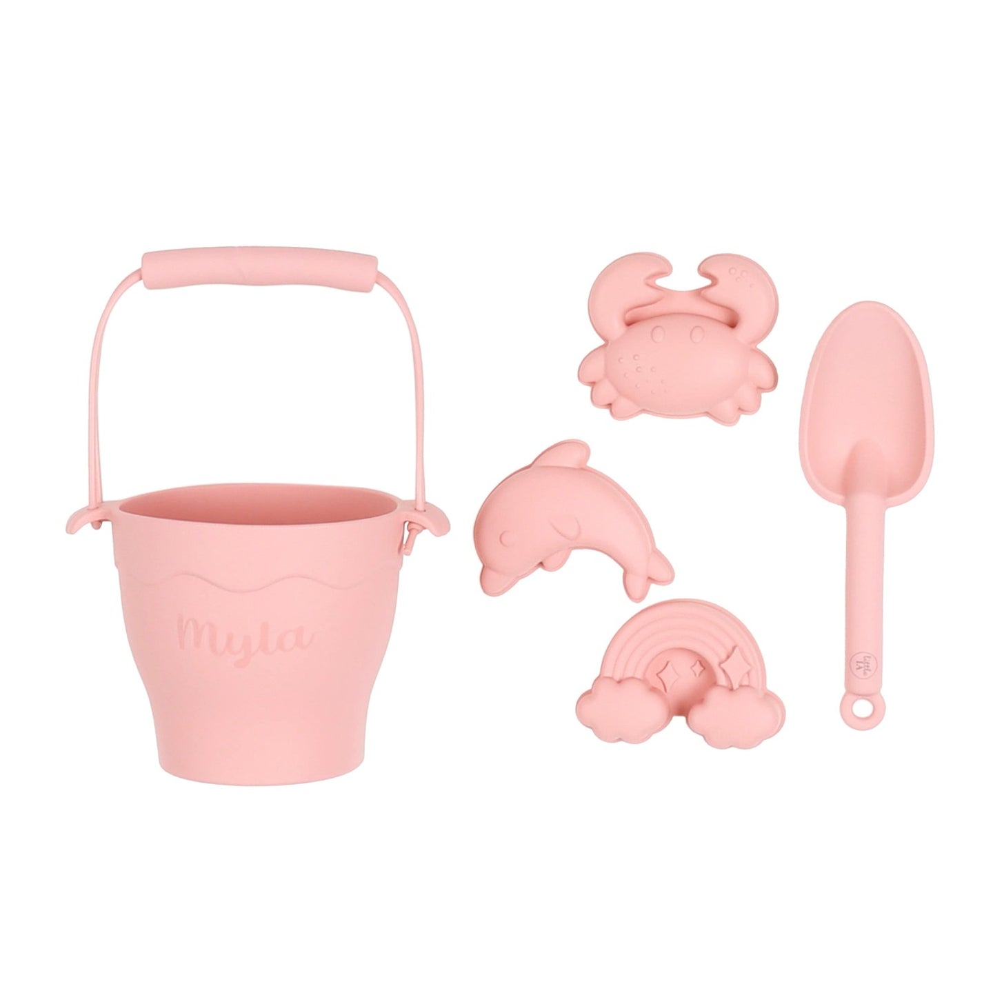 5-Piece Silicone Beach Toy Set - Pink