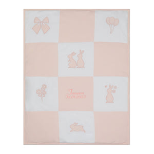 Organic Cotton Bunny Patchwork Blanket