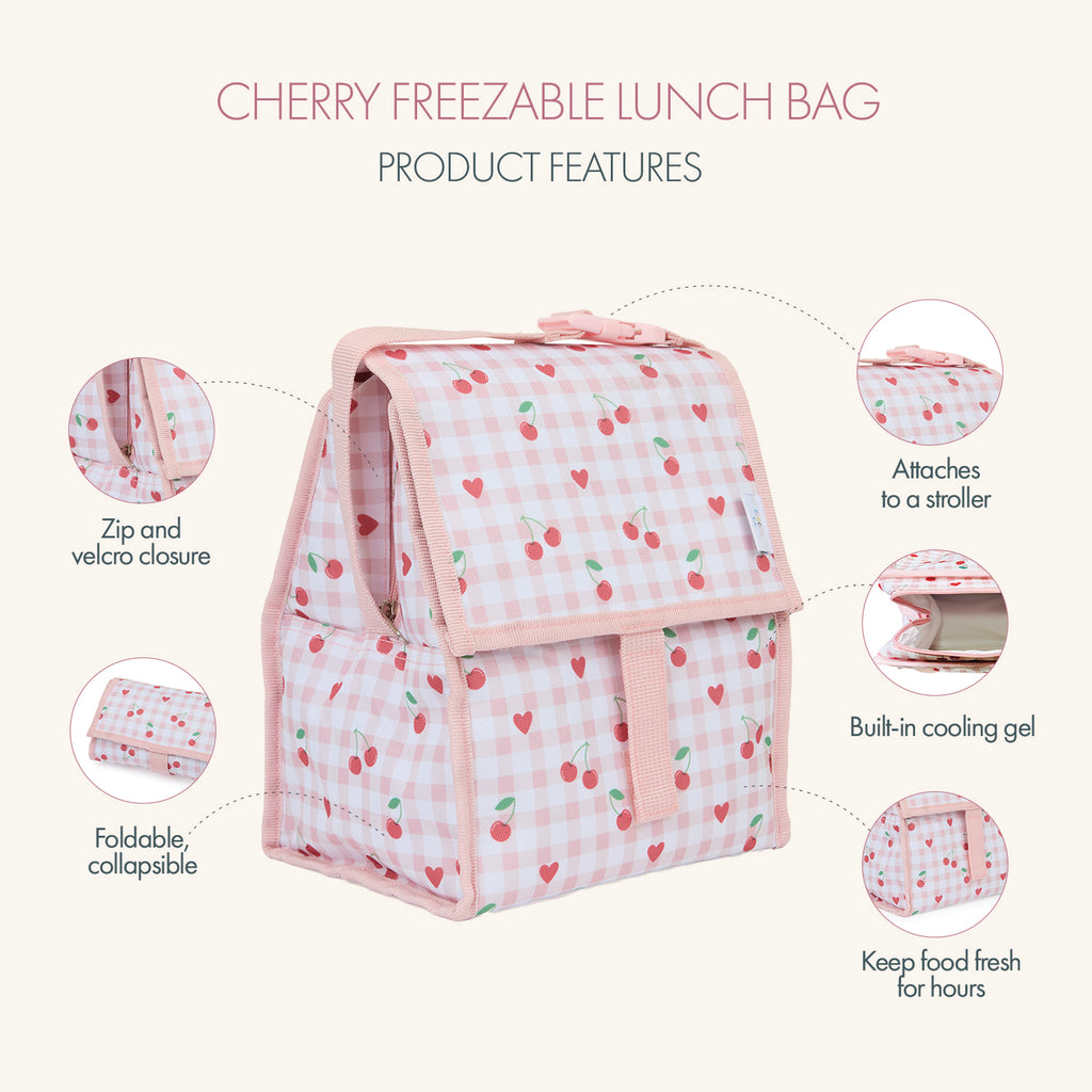 Cherry Freezable Lunch Bag