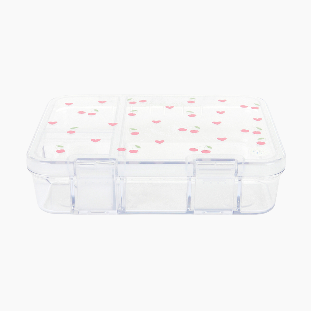 Cherry Tritan Snack Box - 3 Compartments