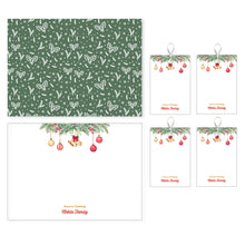 Load image into Gallery viewer, Personalised Christmas Card &amp; Tag Set of 15
