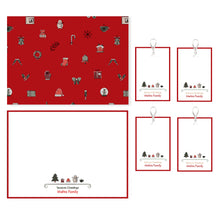 Load image into Gallery viewer, Personalised Christmas Card &amp; Tag Set of 15
