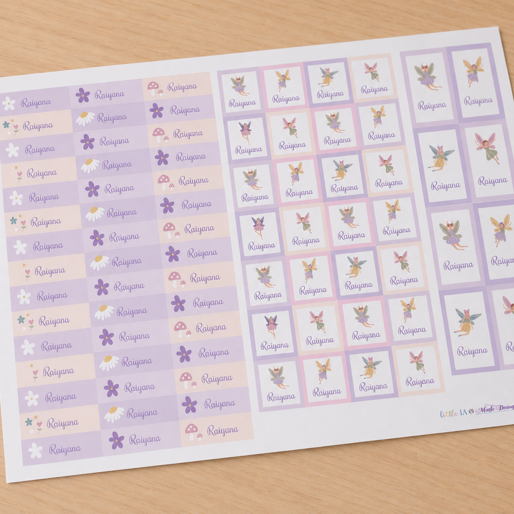 Fairyland Name Labels & School Tag Set