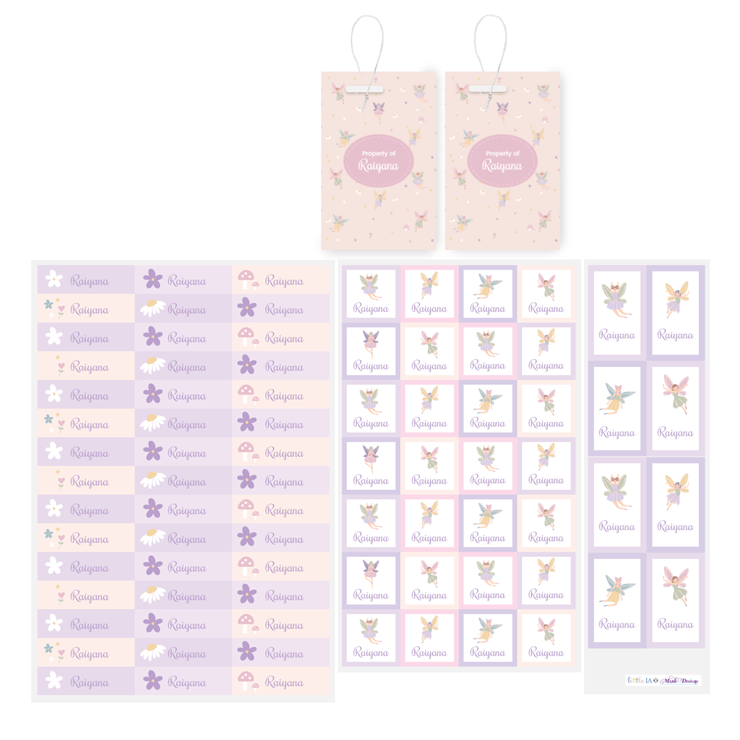 Fairyland Name Labels & School Tag Set