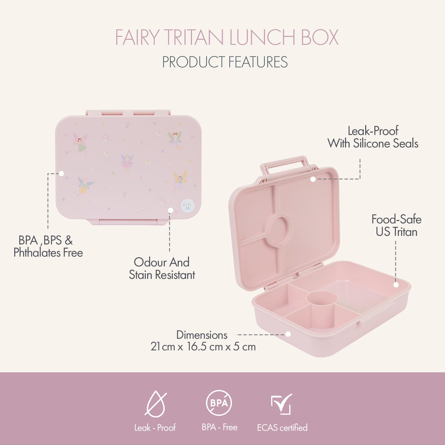 Fairyland Tritan Lunchbox - 4 Compartments