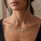 Family of Four Gold Necklace