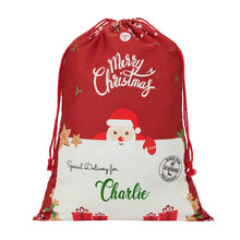 Load image into Gallery viewer, Personalised Festive Santa Sack
