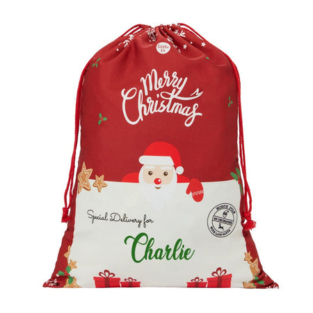Personalised Festive Santa Sack