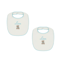 Load image into Gallery viewer, Organic Cotton Baby Bib Pack of 2 - Blue
