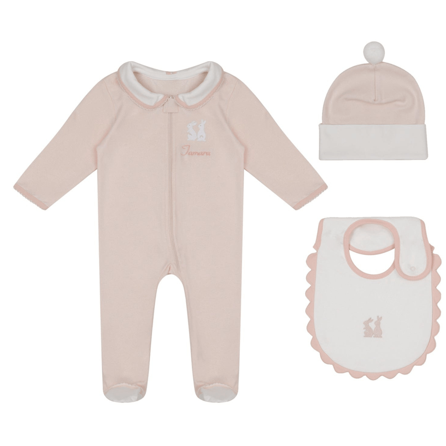 3-Piece Organic Cotton Bunny Smart-Zip Set