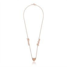 Load image into Gallery viewer, Two Names, One Heart Gold Necklace
