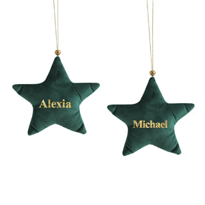 Personalised Velvet Ornament Set