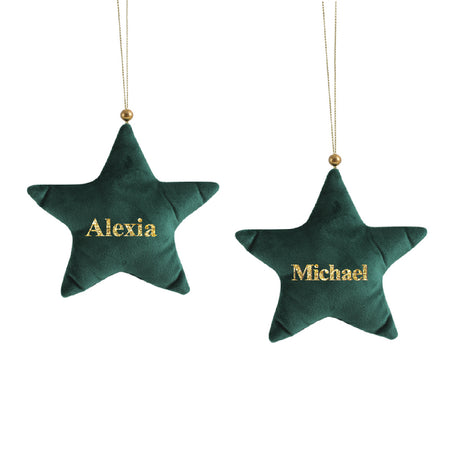 Personalised Velvet Ornament Set