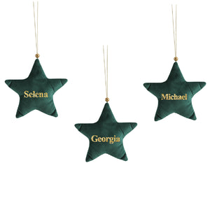 Personalised Velvet Ornament Set