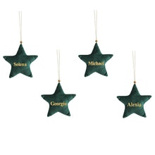 Load image into Gallery viewer, Personalised Velvet Ornament Set
