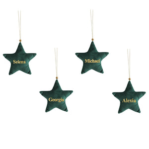 Personalised Velvet Ornament Set