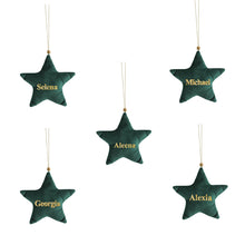 Load image into Gallery viewer, Personalised Velvet Ornament Set
