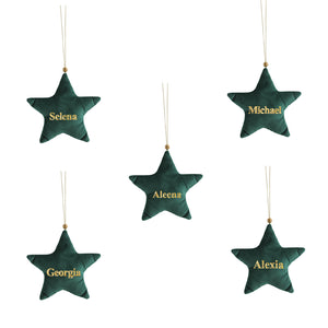 Personalised Velvet Ornament Set