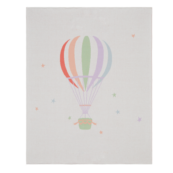 Hot Air Balloon Keepsake Knit Blanket