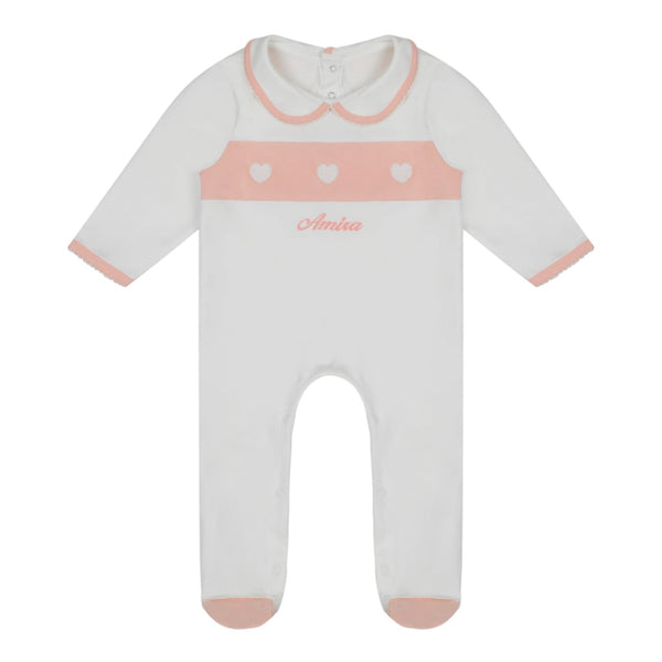 Embroidered Heart Sleepsuit