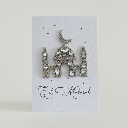 Embellished Eid Greeting Card - Mosque