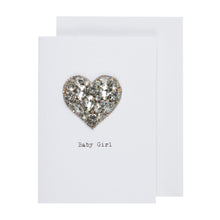 Load image into Gallery viewer, Luna Loves - Embellished Heart Baby Card
