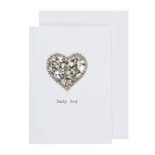 Load image into Gallery viewer, Luna Loves - Embellished Heart Baby Card
